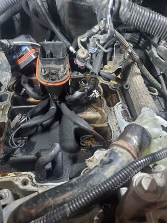 Evidence of leakage at cylinder 1 which had the most misfires.