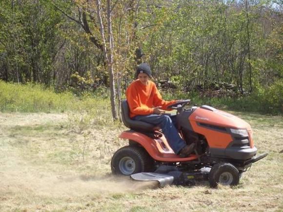 cutting the grass when i 1st bought my property
