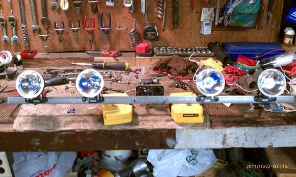 front side of the light bar