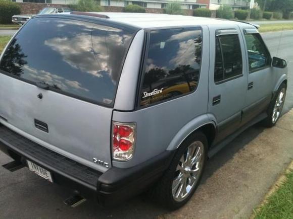 The rear end.