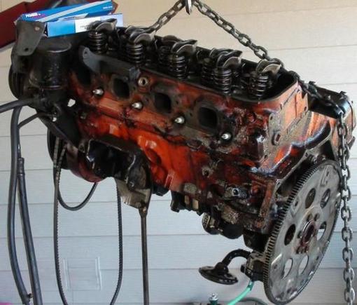 Engine removed