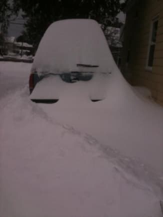 dads suburban after the same storm
