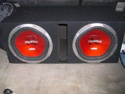 my two 12in subs, hit pretty hard for sum sonys