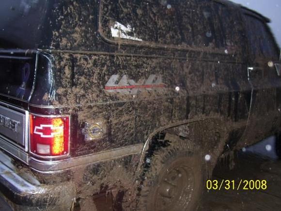 pulling the "little" blazer out of the mud after math..