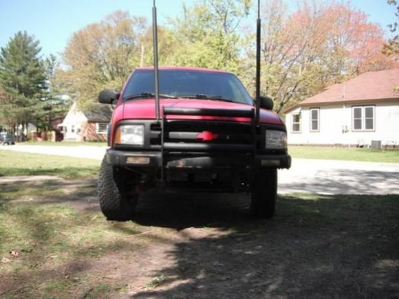 double dune flags on the custom front grill gaurd