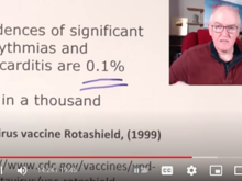 A video about a recently published study on heart problems and covid vaccination of high school students in 2021. A long delay he makes something of. A previous vaccine was withdrawn when there were bowel problems i 1 in 5,000 to 1 in 10,000 recipents.  