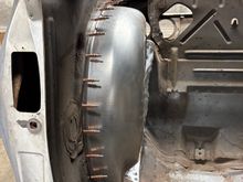 Ready to weld, but I will finish the trunk floor before I finish the tubs. The rear valance and both quarter panels will come next.