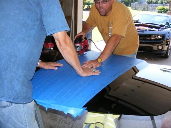 My dad and I installing the Hex vent's.