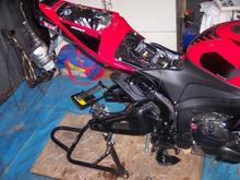 Rear wheel off for Driven sprockets and black EK chain