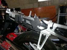 right side view of single seat subframe w/out rear cowl