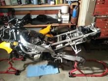 Carbs off to be cleaned and have a Stage 1 Dyno Jet kit installed