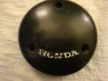 BEFORE... I originally painted this cover Black semi-gloss and filled in the HONDA with white paint using a tooth pick.