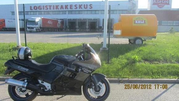 Your bike next to a beer delivery truck