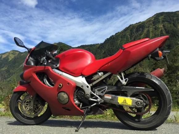 CBR600F4 summer 2015. Up at Our ski resort