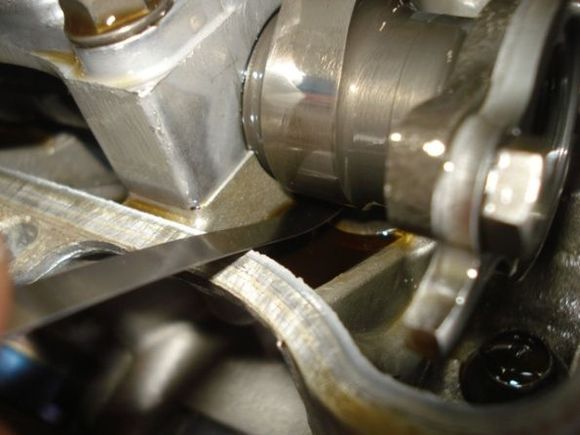 under the valves