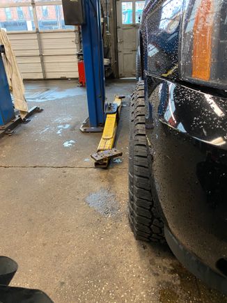 CCM 2.5 front /1 rear lift level.  265/70-17 falken wildpeak at3w 17x9 fuel maverick d610 -12mm