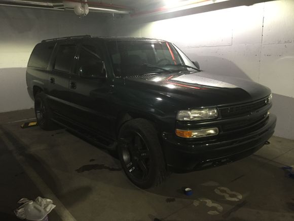 Color matched front end like Z71 model. Will paint front emblem like the rims once the paint cures.