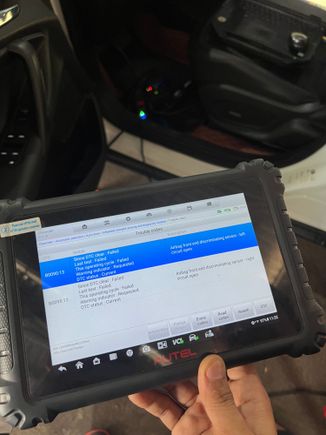 Fault code impact sensor 