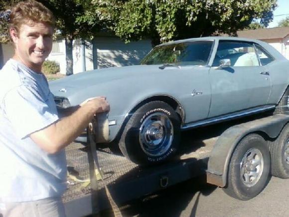 Picking up the Camaro.