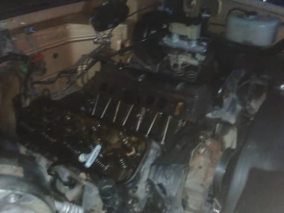 Tear Down Cause i Blew The Whole Head Gasket Across Alll 4 Cylinders on the left bank. took me 8 hours from start til final tuning , not too badd considering i had never tore into a motor before (: