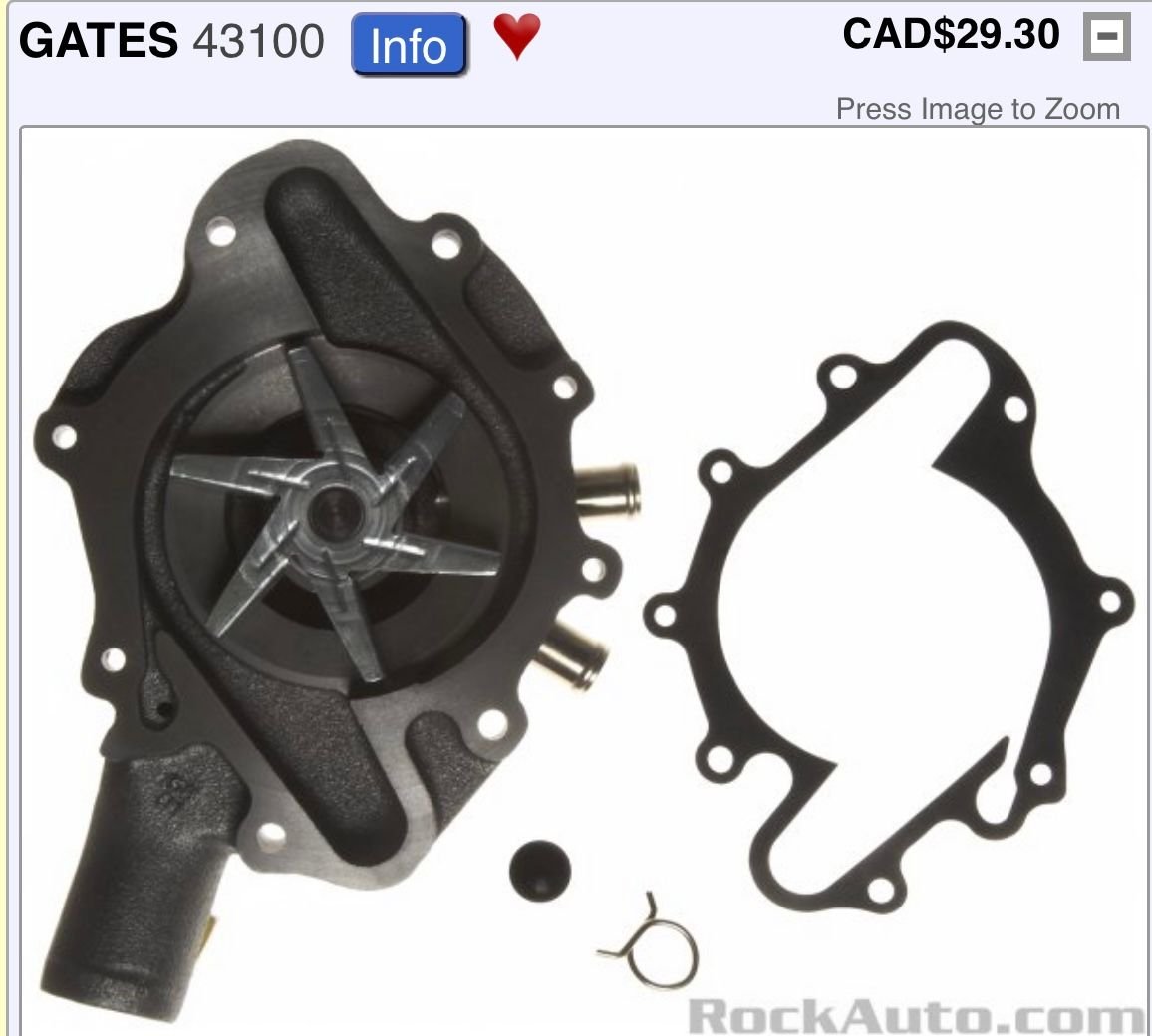 Question about 4.3 diesel water pump