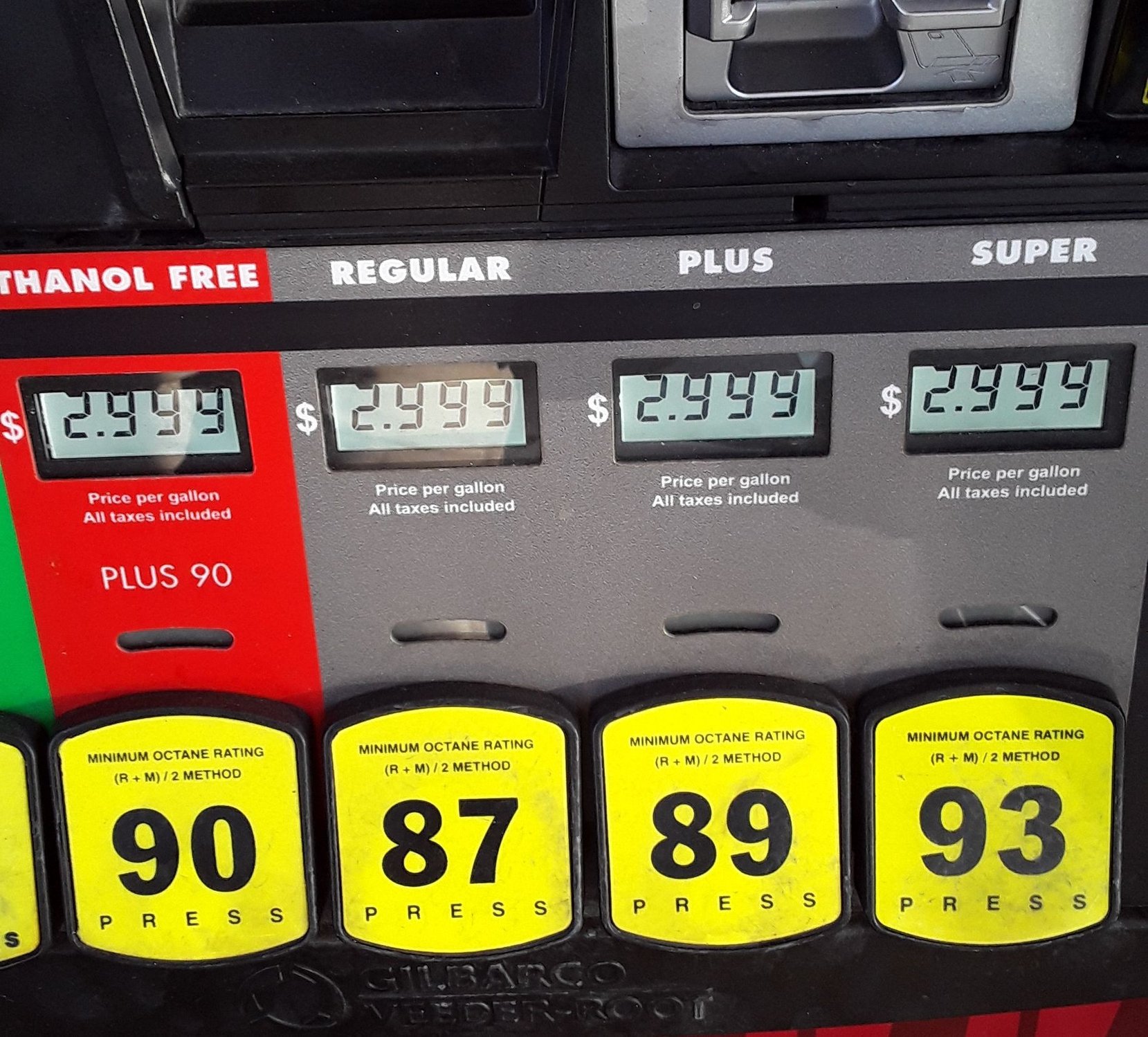 Gas prices today. How bizarre.