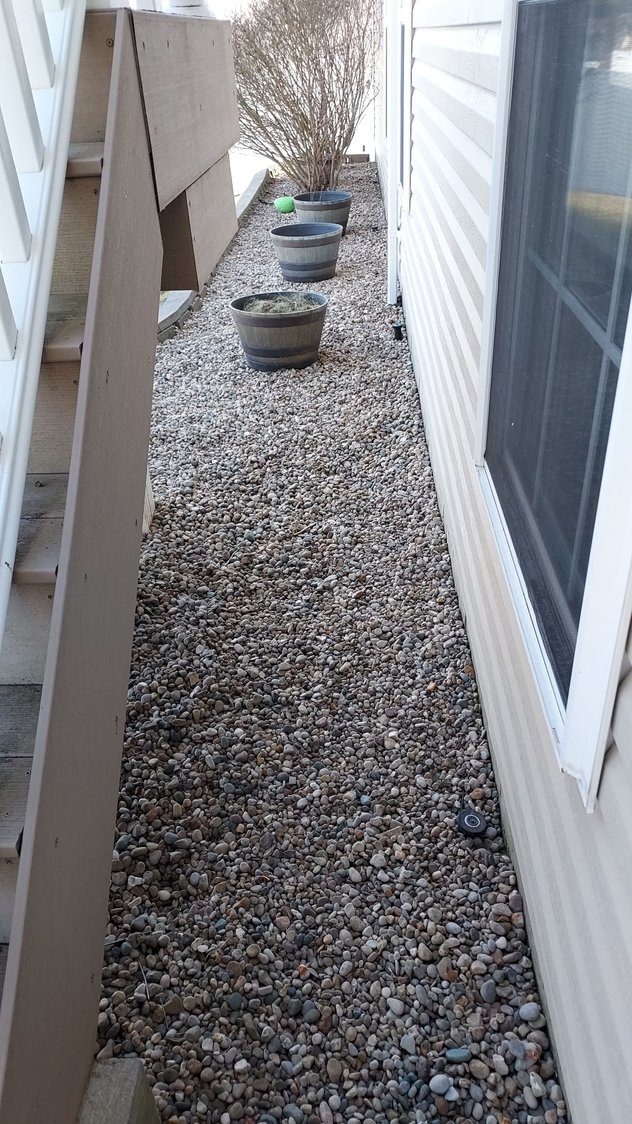 Back bed along length of house