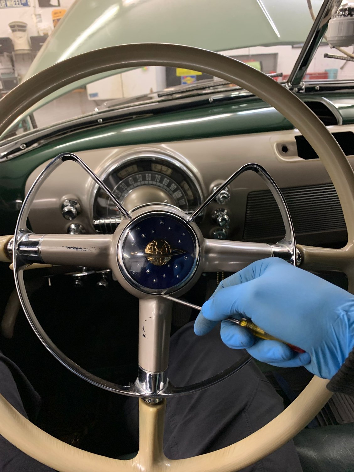 1949 Olds 88 steering gear removal