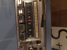 Original radio, repaired June, 2019.