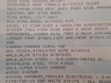 F41 explained from build sheet