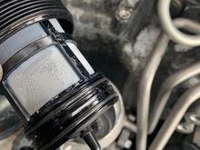 Fuel filter.  When replaced please add lube to o-ring before installing 

Tech : installed lube inside fuel filter screen 