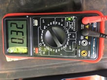 This is the reading from negative on battery to the end of the red wire (disconnected from horn relay to single out wire) - when I connect it to horn relay it reads 0.0 - is it suppose to always read 12.75 no matter where I check it (yes I'm that new)