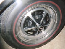 Here is a pic of the Super Stock I wheel.  It will not fit on cars with disc brakes.