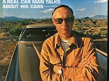 FORMER OLDSMOBILE GENERAL MANAGER JOHN BELTZ SEEN HERE IN 1971 CAR AND DRIVER COVER.  RESPONSIBLE FOR MOST THINGS GOOD THAT CAME FROM OLDSMOBILE INCLUDING THE 442 AND TORONADO.  HE PASSED AWAY IN 1972 AT THE AGE OF 46.