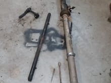 1949 olds steering gearbox and column, complete except for steering wheel. $150.00
