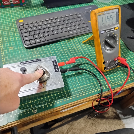 0.45V drop with load applied, indicating potential problem.