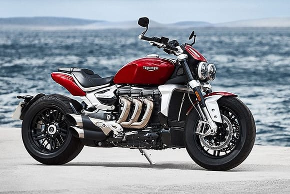 The Modern Triumph Rocket 3 Roadster - It has the largest engine ever put in a production motorcycle, 2.5L.  Yep, that's right, 2.5L, can you imagine!  Supposedly wicked fast, and I can believe it.  I think it has a nice style too.