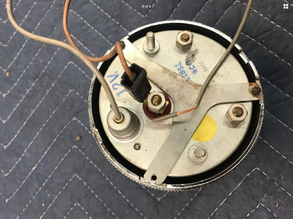 I’m confused about this early 60s tach, one wire (well, two with the light) says 12v. So where’s the coil wire? The other nuts are just for mounting. 
