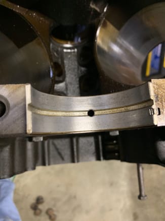 Crank side of bearing