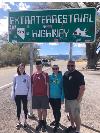The family on the extraterrestrial highway. 