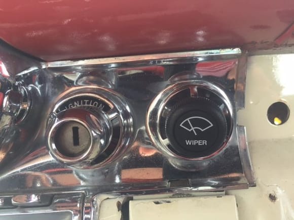 Installed a new electric wiper motor purchased from Yogi's and installed the switch where the cigarette lighter was using a spare light switch bezel