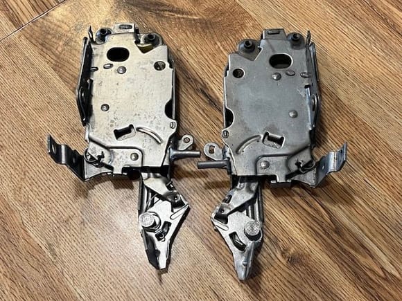 Pair of latches after EvapoRust and Bowshield.