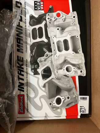 I went with the Edelbrock 2711 intake manifold.