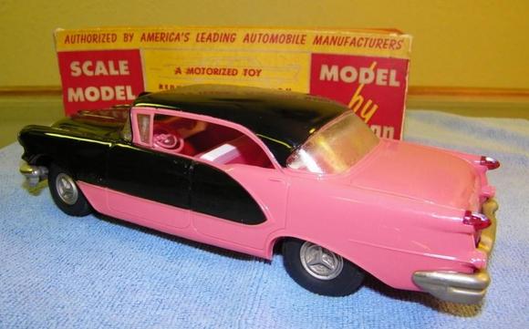 1956 Oldsmobile Ninety Eight Holiday Sedan Promo Model Car - Island Coral