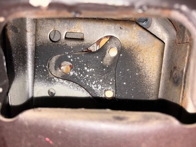 This is what the nut plate looks like from backside by the foot panel.  