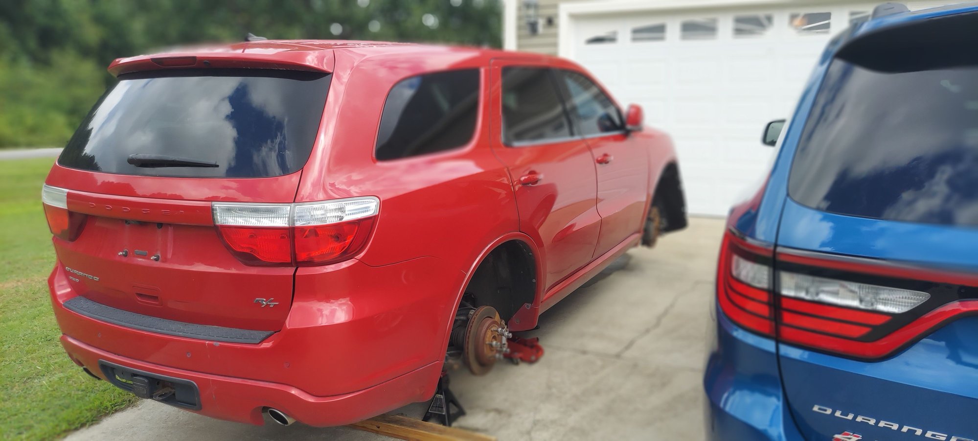 Wheels are gone.  With 196K plus, I need pads especially in the front but all the cv boots were clean and not damaged.