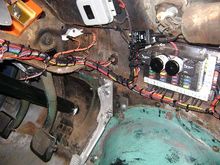 Wiring done, for the most part. Ive changed it a lot since it was installed, so if I get to do the 5.7 hemi later, Im redoing the wiring. It can look so much better than this. 