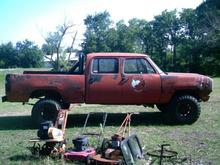 1977 Dodge 1 ton 4 door Short Bed 4x4 With 15in of lift.