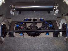 12 Gallon tank, (2) 450CC VIAIR Compressors, custom build 4 link.