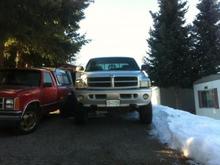 This is a pic of my truck beside my friends Dodge Dakota. My truck is a giant compared to his lol